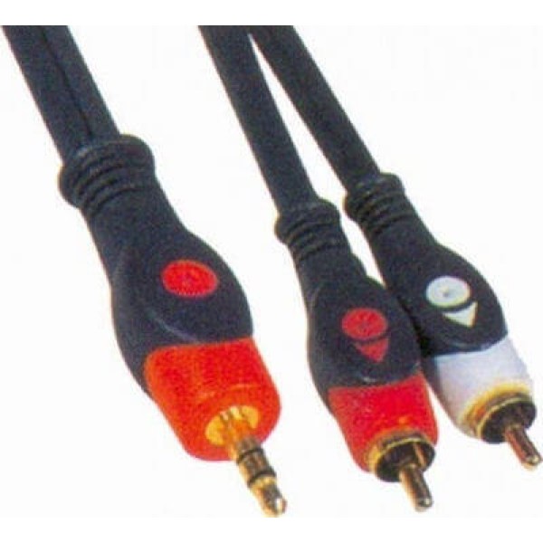 BRIDGE CABLE Καλώδιο JACK 3.5-2RCA 30288B 5m