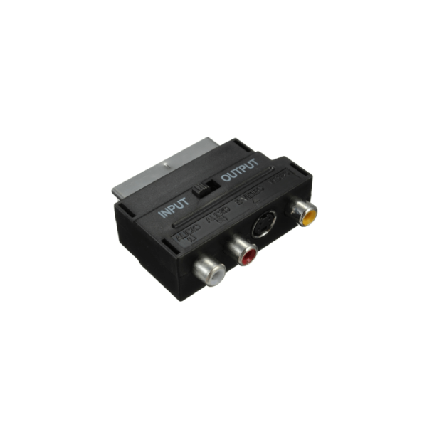 Adaptor scart σε 3 rca θηλυκά με διακόπτη