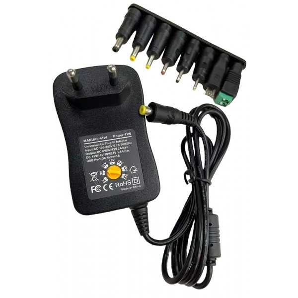 ATC Τροφοδοτικό 41W Switching με 8 κεφαλές 6V-24V