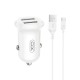 XO CC67 Mini Smart Φορτιστής Αυτοκινήτου με 2 Θύρες USB 2.4A και Καλώδιο Type-C (NB103)