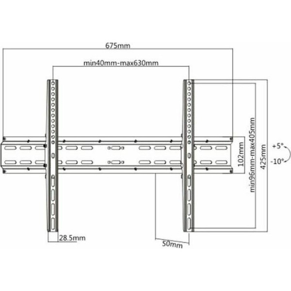 ATC Βάση TV Επιτοίχια ATC-2546 37