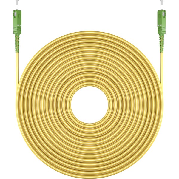 Goobay Καλώδιο οπτικών ινών (FTTH) μονότροπο (OS2) κίτρινο 1m (59638)