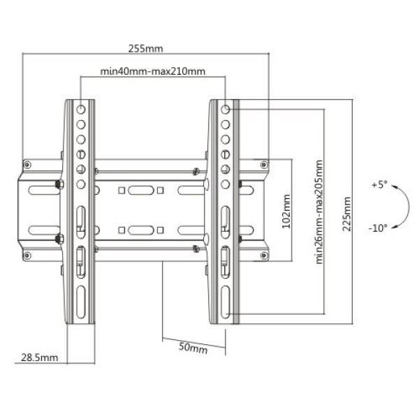 ATC Βάση TV Επιτοίχια ATC-2522
