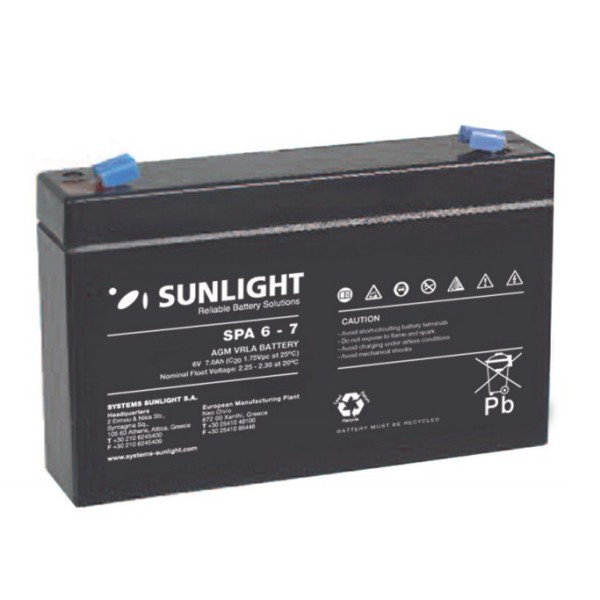 Sunlight Μολύβδου  6V 7A