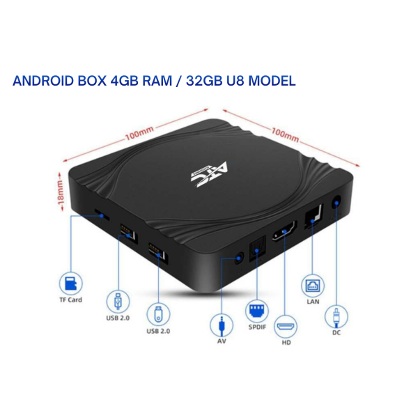 ATC Android Box 4GB RAM / 32GB U8 Model