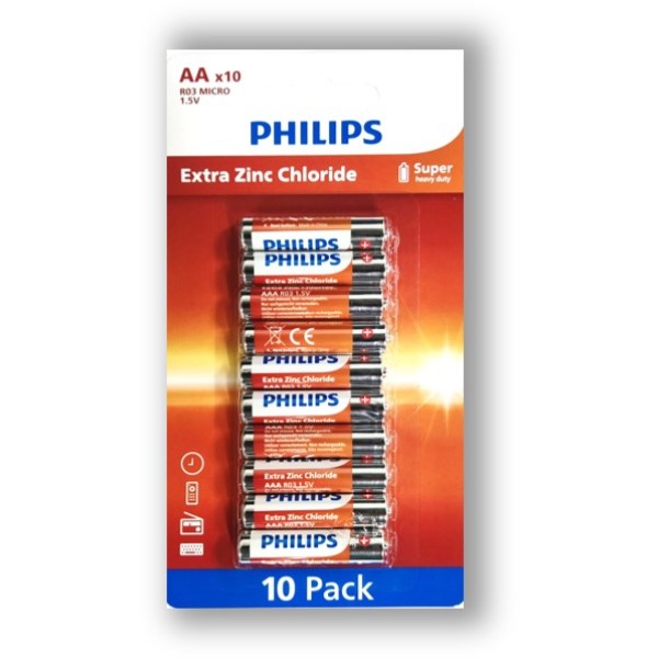 Philips Longlife AA 10 Pack Family