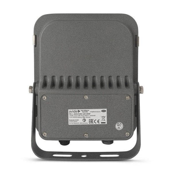 Avide LED Ηλιακός Προβολέας 50W CW 6400K με Ξεχωριστό Ηλιακό Πάνελ και Τηλεχειριστήριο
