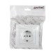 Entac Arnold Recessed wall socket earthed White