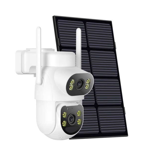 XO CR19 Εξωτερική Solar Κάμερα 4G AOV με Διπλό Φακό & 4 Megapixel