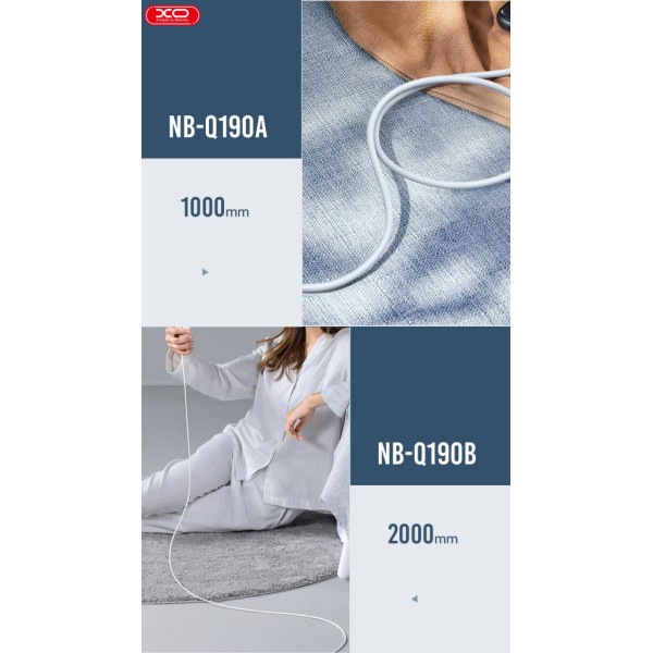 XO NB-Q190A 60W Καλώδιο Φόρτισης + Data Type-C σε Type-C 1m