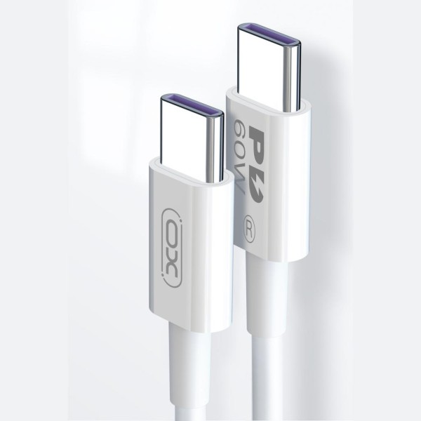 XO NB-Q190A 60W Καλώδιο Φόρτισης + Data Type-C σε Type-C 1m