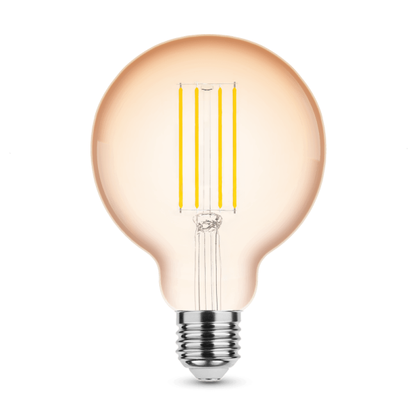 Modee Lighting Λαμπτήρας LED Filament Σφαιρικός G95 4W E27, Amber, 320°, 1800K (360 lumen)