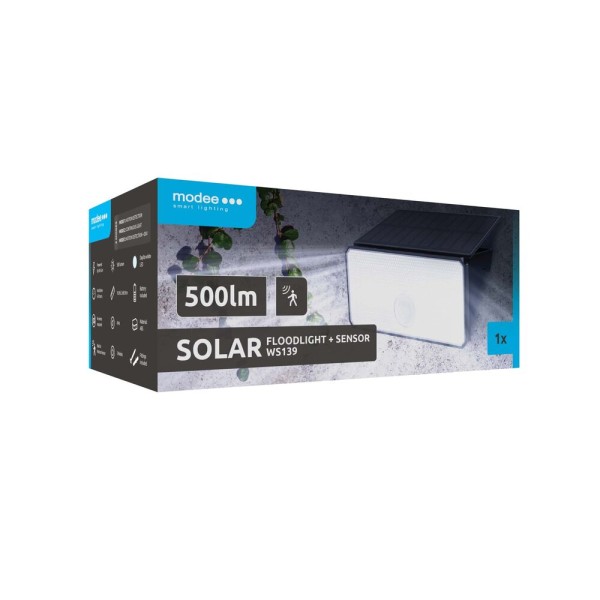 Modee Lighting Ηλιακός Προβολέας LED WS139 με Αισθητήρα 500lm