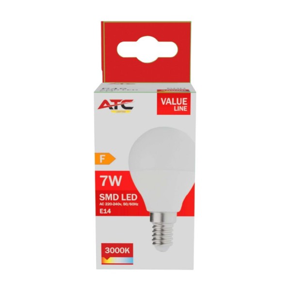 ATC SMD Λαμπτήρας LED Globe P45 230V 7W/600LM E14 3000K