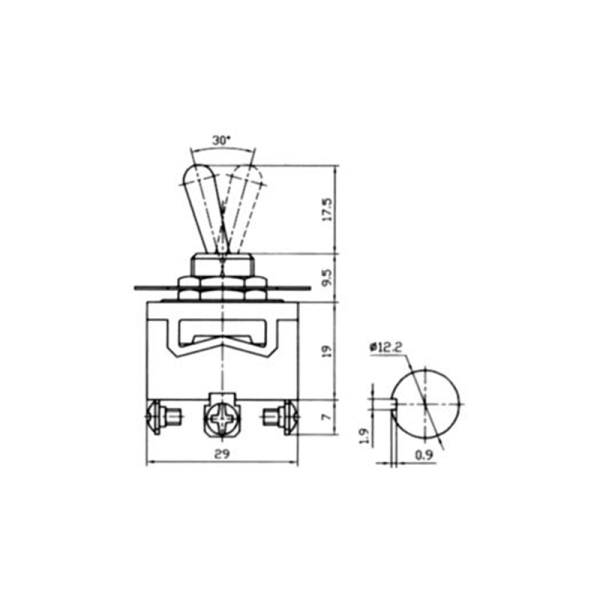 Διακόπτης μοχλού 3P KN3(C)-103A-A3 LZ