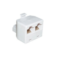 T201-02 Adaptor τηλεφώνου 1 αρσενικό σε 2 θηλυκά 6P4C