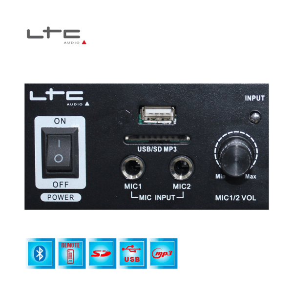 LTC Ενισχυτής KARAOKE MFA1200USB-BT-BL