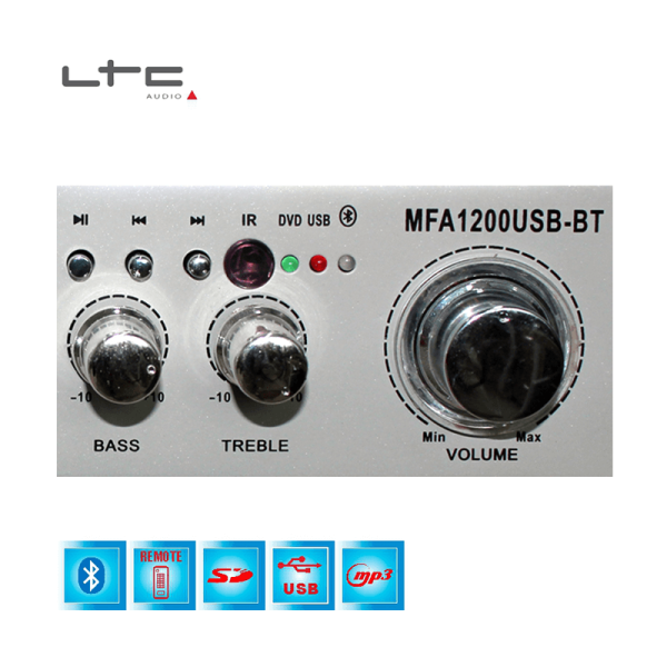 LTC Ενισχυτής KARAOKE MFA1200USB-BT-SI