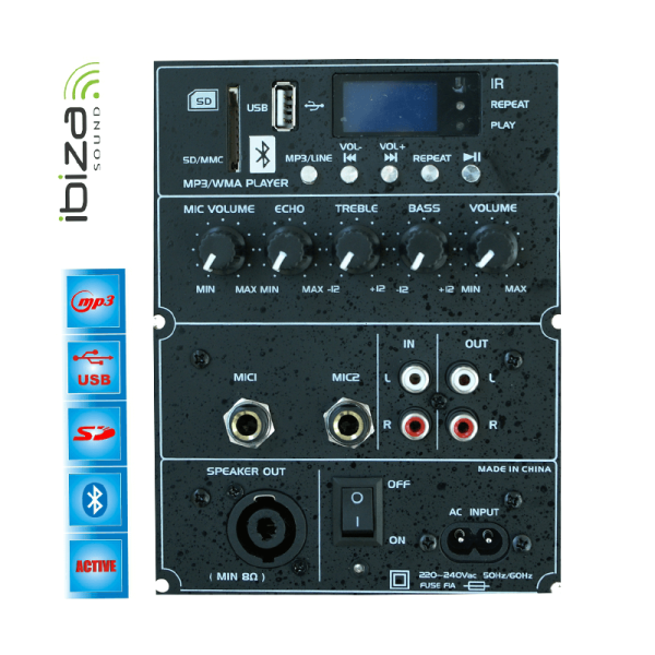 IBIZA SOUND Αυτοενισχυόμενο ηχείο SLK8A-USB